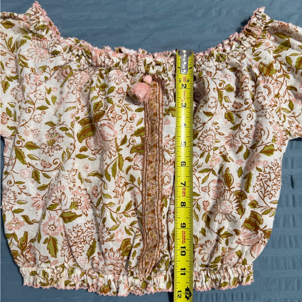 Poupette St Barth Floral Boho Crop Top & Tiered Mini Skirt Set XS - Picture 11 of 13